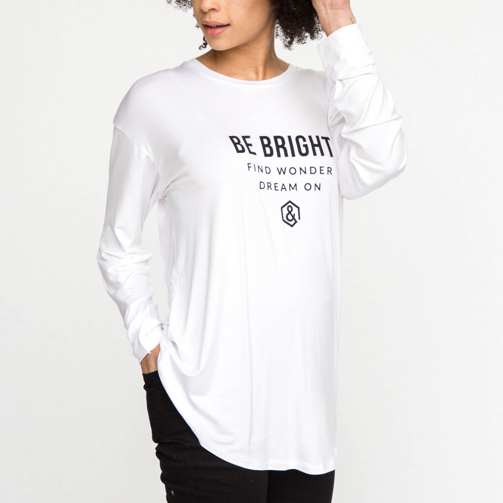 Long Sleeve Easy Tee Be Bright White